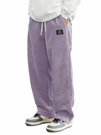 Mens Relaxed-fit Corduroy Casual Pants - RALO COLLECTION STUDIO