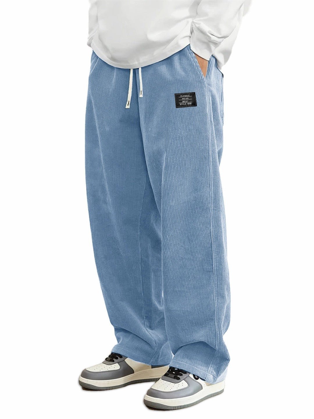 Mens Relaxed-fit Corduroy Casual Pants - RALO COLLECTION STUDIO