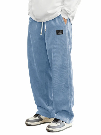 Mens Relaxed-fit Corduroy Casual Pants - RALO COLLECTION STUDIO