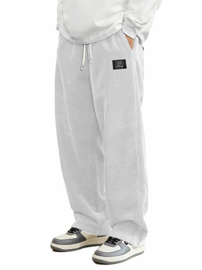 Mens Relaxed-fit Corduroy Casual Pants - RALO COLLECTION STUDIO