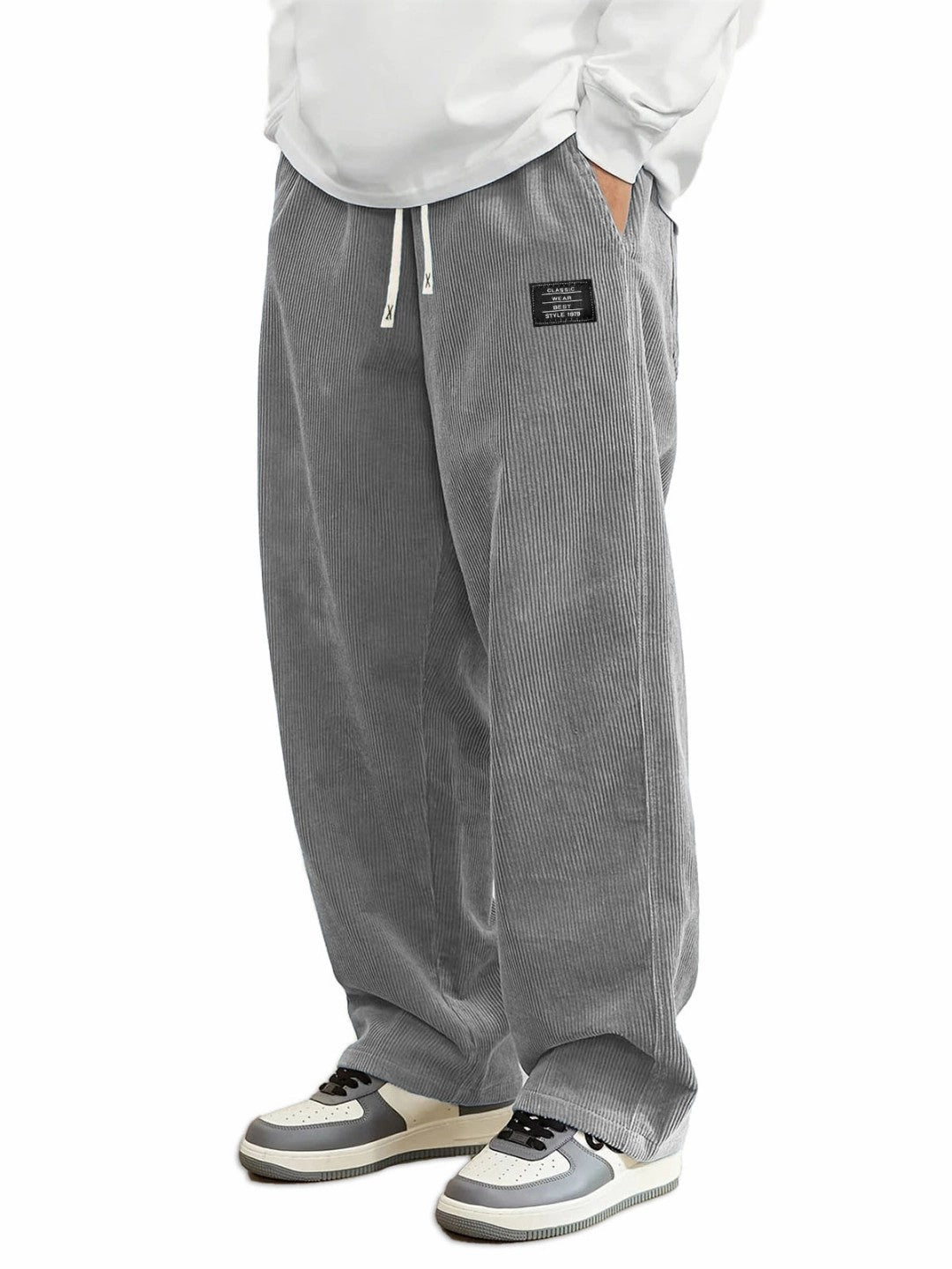 Mens Relaxed-fit Corduroy Casual Pants - RALO COLLECTION STUDIO