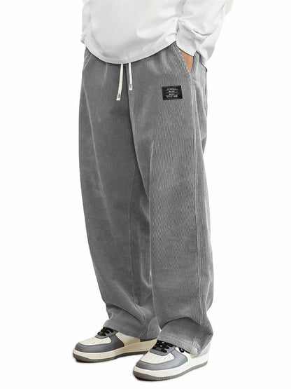 Mens Relaxed-fit Corduroy Casual Pants - RALO COLLECTION STUDIO