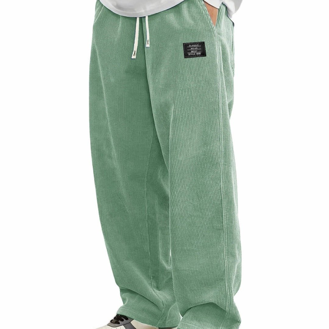 Mens Relaxed-fit Corduroy Casual Pants - RALO COLLECTION STUDIO