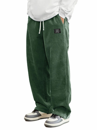Mens Relaxed-fit Corduroy Casual Pants - RALO COLLECTION STUDIO
