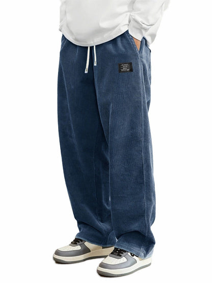 Mens Relaxed-fit Corduroy Casual Pants - RALO COLLECTION STUDIO