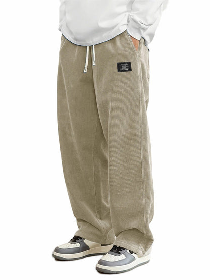 Mens Relaxed-fit Corduroy Casual Pants - RALO COLLECTION STUDIO