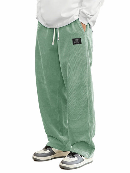 Mens Relaxed-fit Corduroy Casual Pants - RALO COLLECTION STUDIO