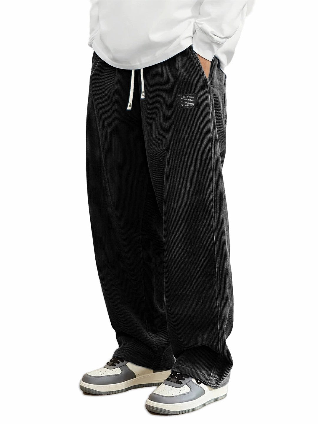 Mens Relaxed-fit Corduroy Casual Pants - RALO COLLECTION STUDIO
