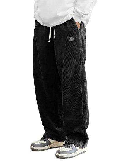 Mens Relaxed-fit Corduroy Casual Pants - RALO COLLECTION STUDIO