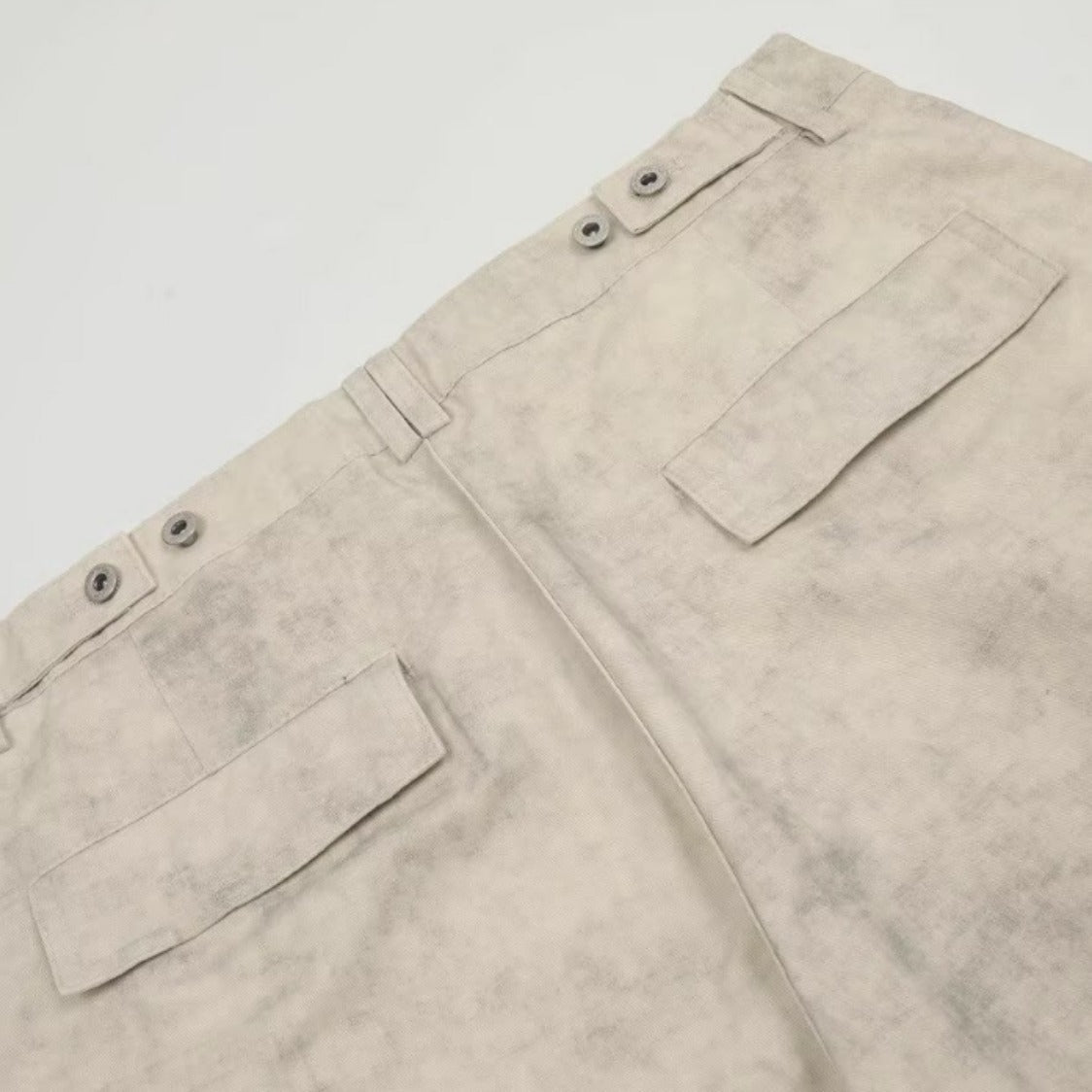 Mens Retro Marble-Print Cargo Pants - RALO COLLECTION STUDIO