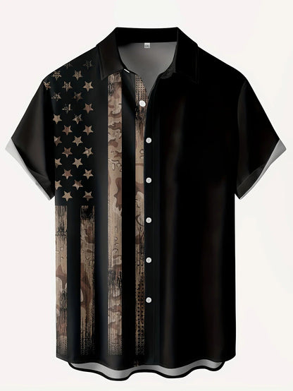 Mens Retro Shirt 3D Printed Top Short Sleeves - RALO COLLECTION STUDIO