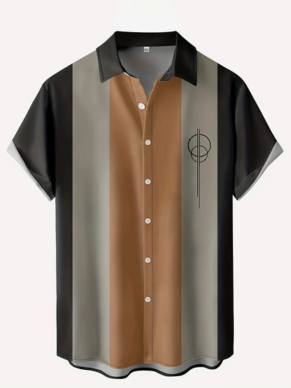 Mens Retro Shirt 3D Printed Top Short Sleeves - RALO COLLECTION STUDIO