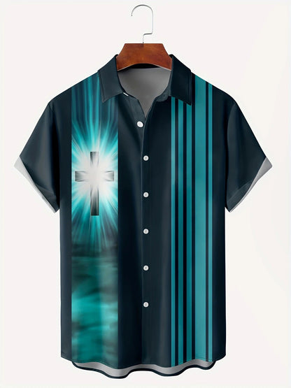 Mens Retro Shirt 3D Printed Top Short Sleeves - RALO COLLECTION STUDIO