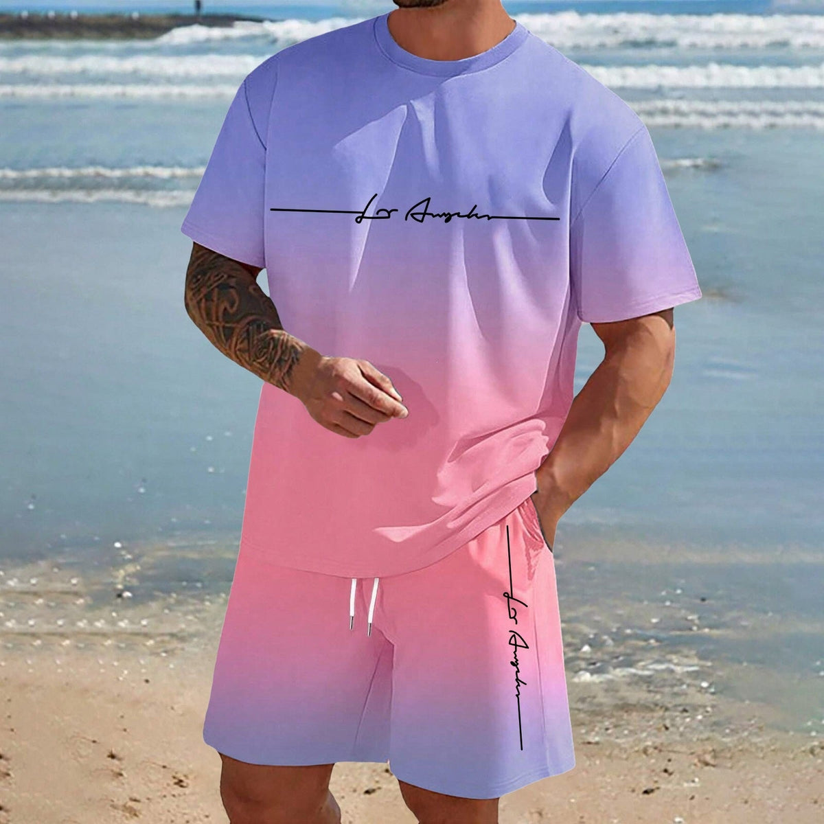 Mens Short-sleeve And Shorts Set For Everyday Casual Sports - RALO COLLECTION STUDIO
