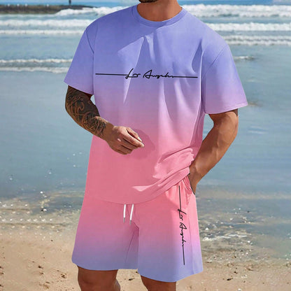 Mens Short-sleeve And Shorts Set For Everyday Casual Sports - RALO COLLECTION STUDIO