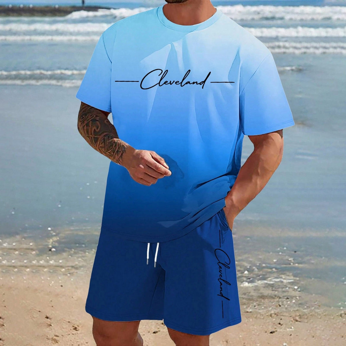 Mens Short-sleeve And Shorts Set For Everyday Casual Sports - RALO COLLECTION STUDIO