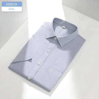Mens Short-Sleeve Cotton Business-Casual Shirt - RALO COLLECTION STUDIO