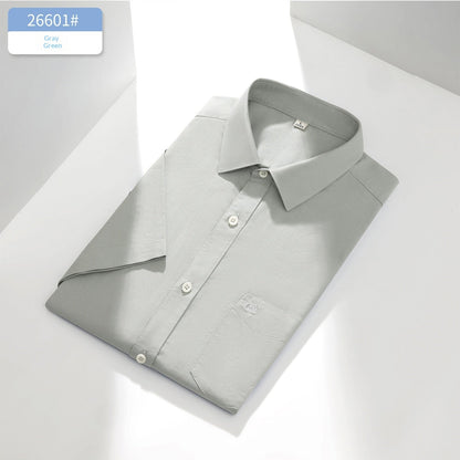 Mens Short-Sleeve Cotton Business-Casual Shirt - RALO COLLECTION STUDIO