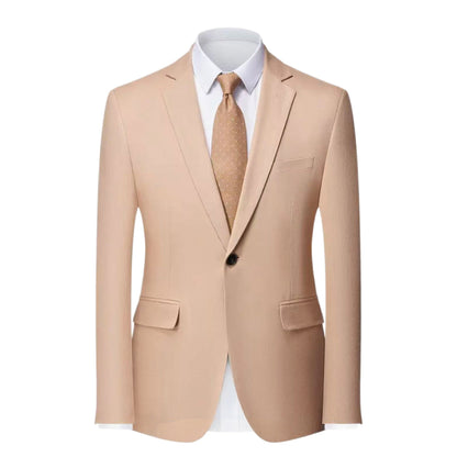 Mens Solid-Color Loose-Fit Versatile Linen Suit Set - RALO COLLECTION STUDIO