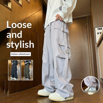 Mens Straight Leg Wide-leg Pants - RALO COLLECTION STUDIO