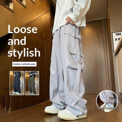 Mens Straight Leg Wide-leg Pants - RALO COLLECTION STUDIO