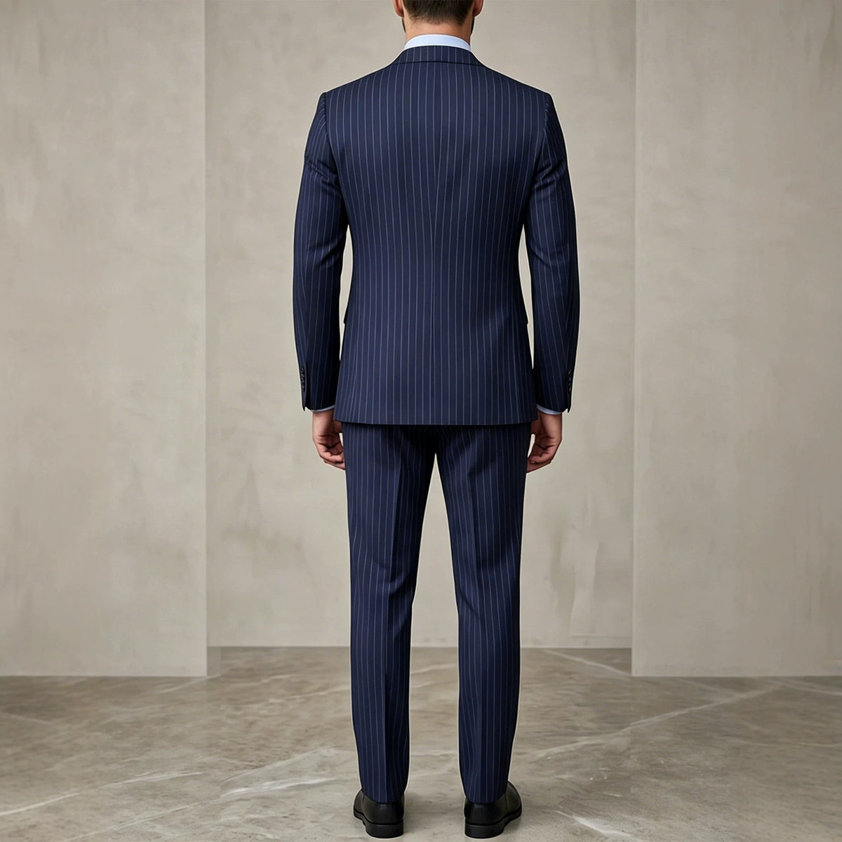 Mens Striped Business Suit Set - RALO COLLECTION STUDIO