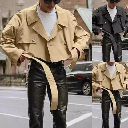 Mens Stylish Loose-fit Jacket Trench Coat - RALO COLLECTION STUDIO