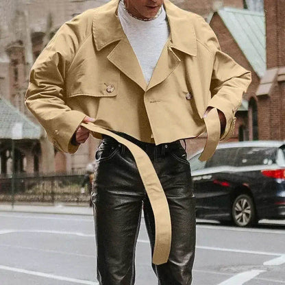 Mens Stylish Loose-fit Jacket Trench Coat - RALO COLLECTION STUDIO