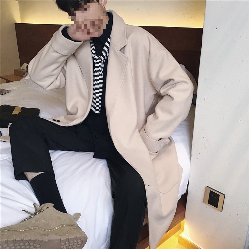 Mens Stylish Warm Casual Mid-length Wool Coat - RALO COLLECTION STUDIO