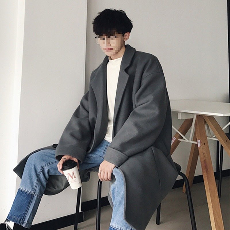 Mens Stylish Warm Casual Mid-length Wool Coat - RALO COLLECTION STUDIO