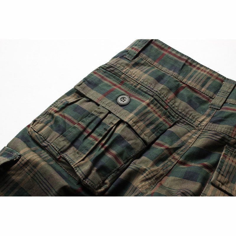 Men's Summer Work Shorts Plus Size Mid-Length Checkered Casual 5 Inch Shorts Summer Riding Pants For Men - RALO COLLECTION STUDIO