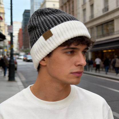 Men's Winter Warm Beanie Hat Lined With Windproof Thick Headgear, Cold Weather Equipment, Outdoor Sports Headwear, Simple Design, Windproof Fabric, Durable Material, Neutral Style, Velvet Hat, Suitabl - RALO COLLECTION STUDIO