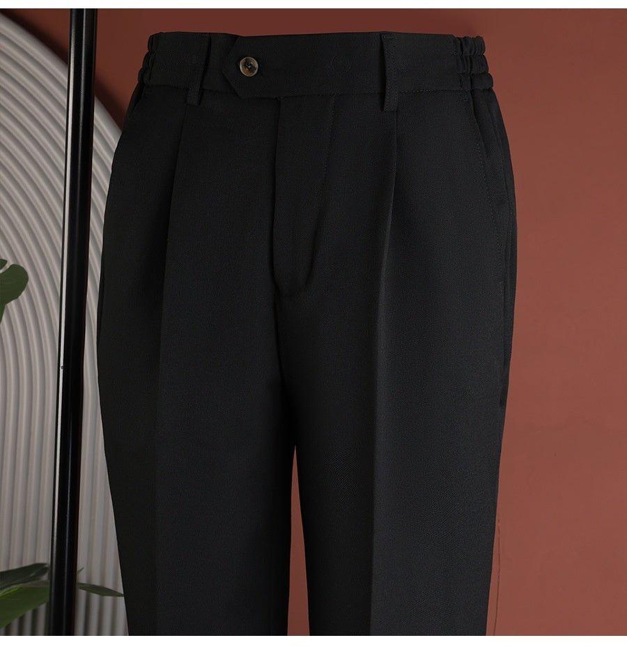 Mens Wrinkle-Resistant, Drapey Straight-Leg Casual Pants - RALO COLLECTION STUDIO