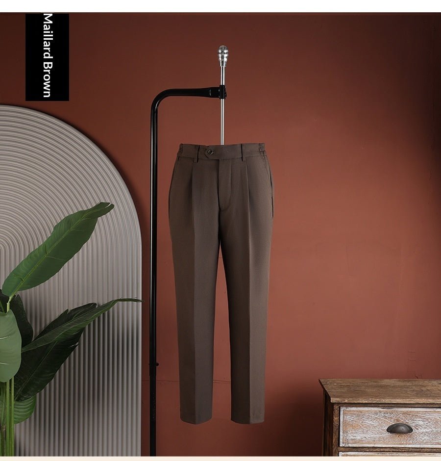 Mens Wrinkle-Resistant, Drapey Straight-Leg Casual Pants - RALO COLLECTION STUDIO