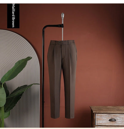 Mens Wrinkle-Resistant, Drapey Straight-Leg Casual Pants - RALO COLLECTION STUDIO