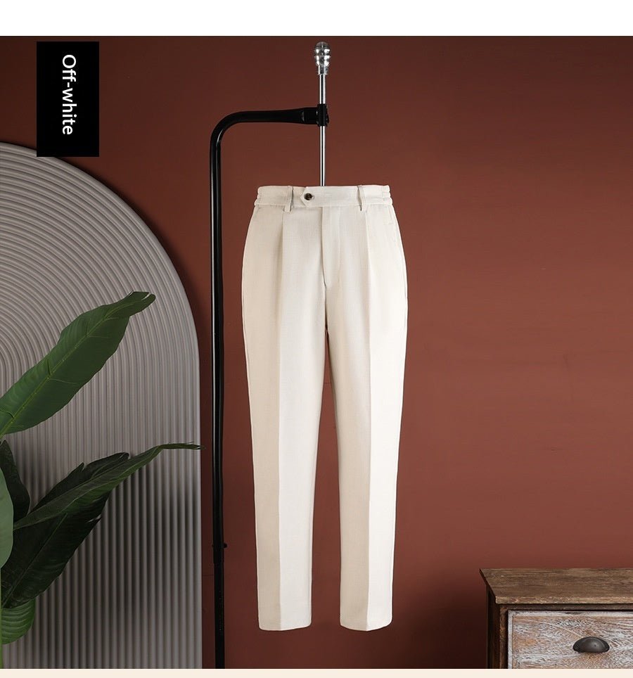 Mens Wrinkle-Resistant, Drapey Straight-Leg Casual Pants - RALO COLLECTION STUDIO