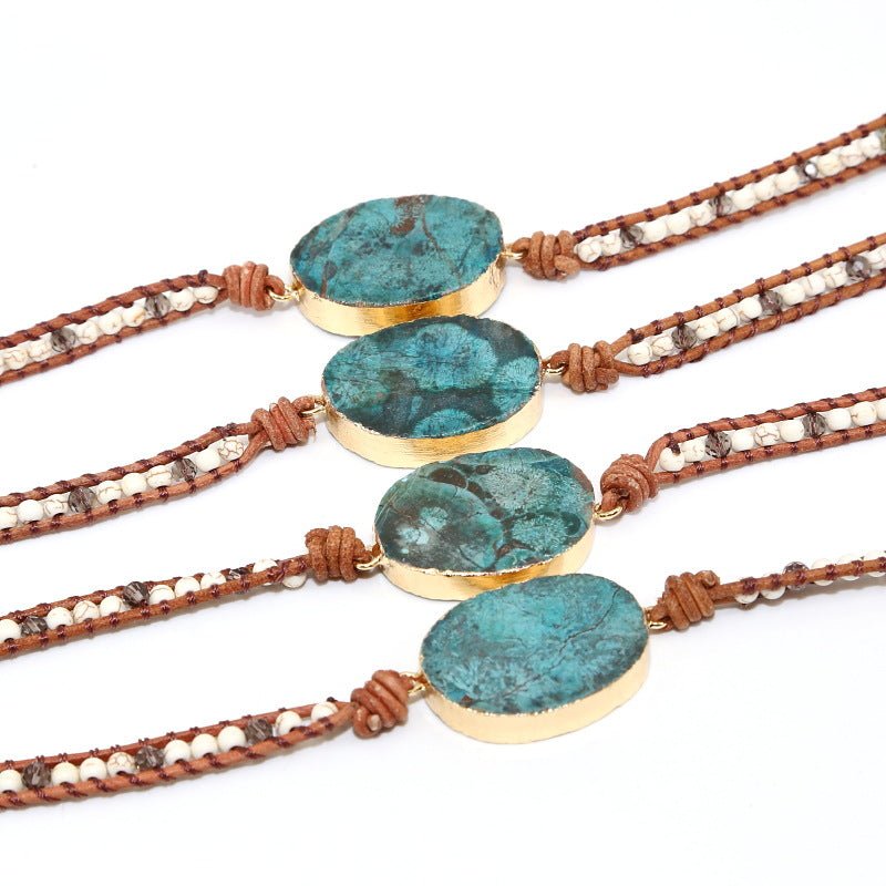 Natural Marine Stone Bracelet Beads Handmade - RALO COLLECTION STUDIO