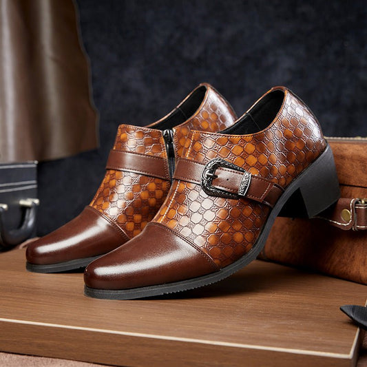 New Casual Shoes Fashionable Snakeskin Cuban Leather Shoes For Men - RALO COLLECTION STUDIO