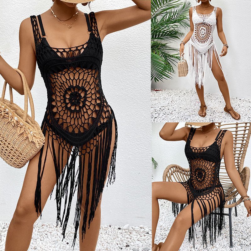 New Crocheted Women's Hollow Beach Dress - RALO COLLECTION STUDIO
