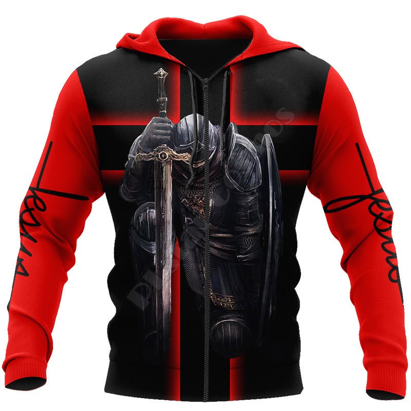 New Men's 3D Digital Jesus Print Long Sleeve Sweatshirt - RALO COLLECTION STUDIO