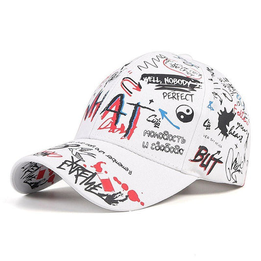 New WHAT Graffiti Baseball Cap Hip Hop Tide Hat Summer Travel Shade Caps Men Women Outdoor Sports Casual Hats Snapback Hats Gorr - RALO COLLECTION STUDIO