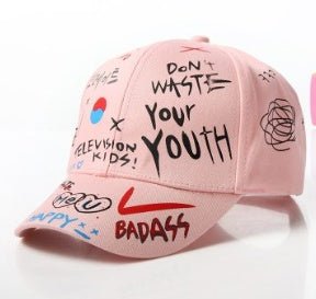 New WHAT Graffiti Baseball Cap Hip Hop Tide Hat Summer Travel Shade Caps Men Women Outdoor Sports Casual Hats Snapback Hats Gorr - RALO COLLECTION STUDIO