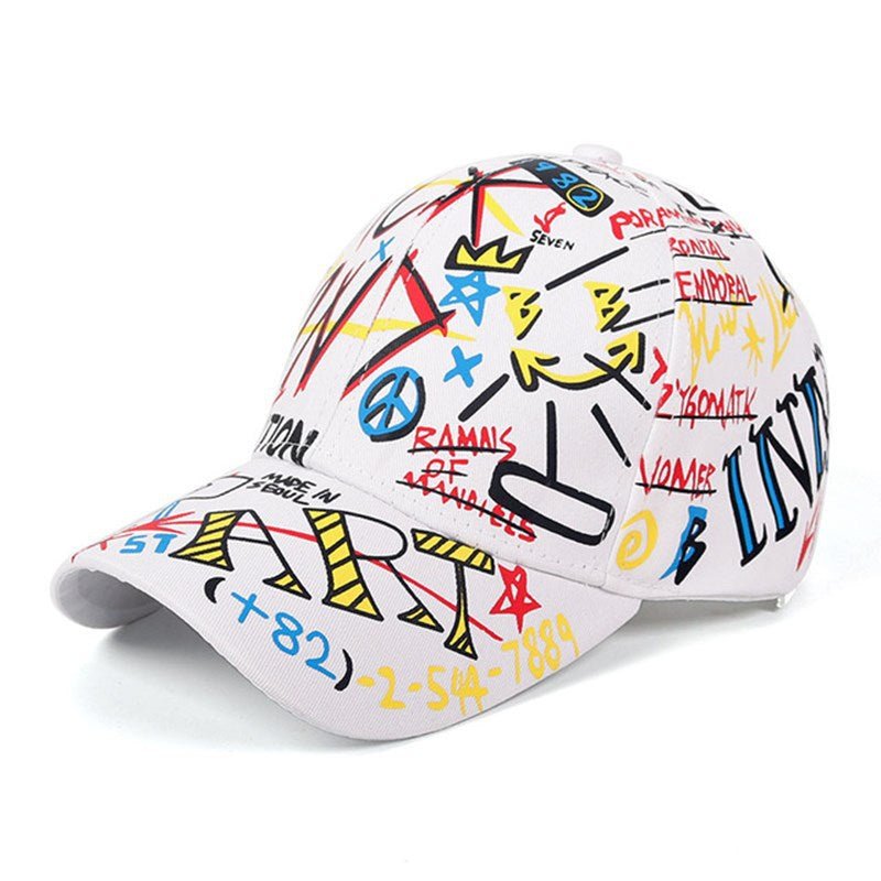 New WHAT Graffiti Baseball Cap Hip Hop Tide Hat Summer Travel Shade Caps Men Women Outdoor Sports Casual Hats Snapback Hats Gorr - RALO COLLECTION STUDIO