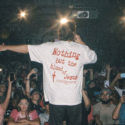 Nothing But Blood Of Jesus Print T-shirt - RALO COLLECTION STUDIO