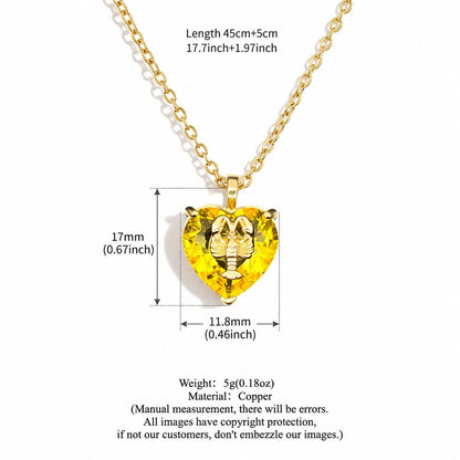 Ocean-style 12-zodiac Birthstone Necklace Light Luxury And Versatile - RALO COLLECTION STUDIO