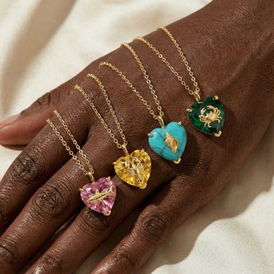 Ocean-style 12-zodiac Birthstone Necklace Light Luxury And Versatile - RALO COLLECTION STUDIO