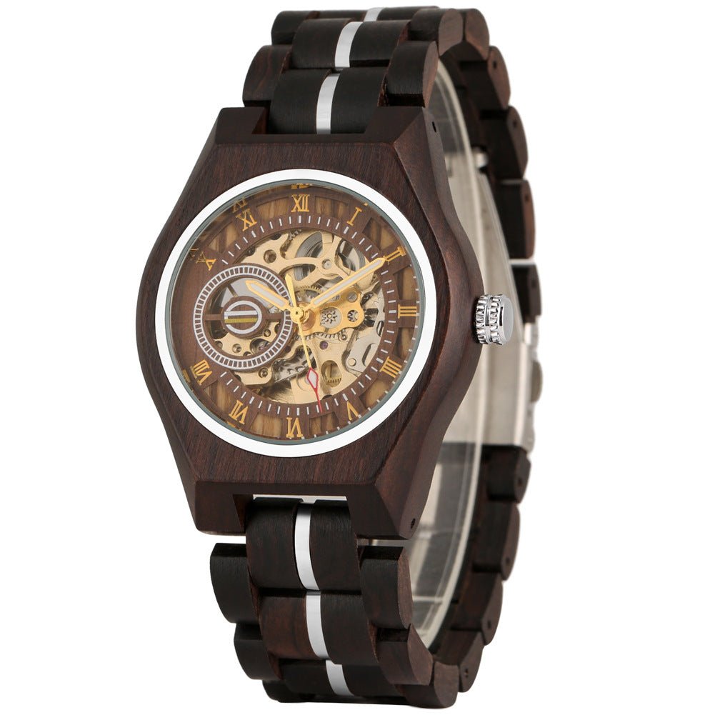 Openwork Roman Dial Automatic Mechanical Mens Watch - RALO COLLECTION STUDIO