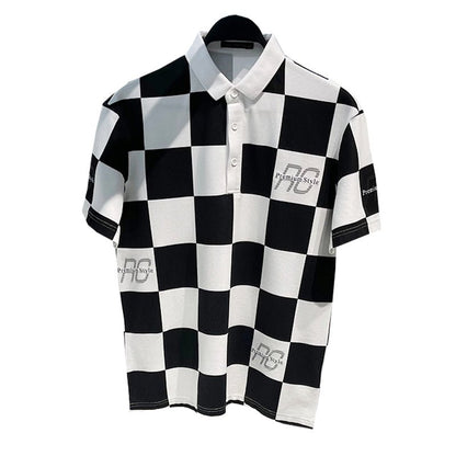 Original Men's Summer Plaid Short Sleeve Polo Shirt For Men - RALO COLLECTION STUDIO