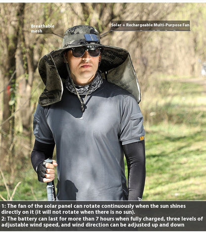 Outdoor Fan Hat Multi-purpose Rechargeable Wind - RALO COLLECTION STUDIO