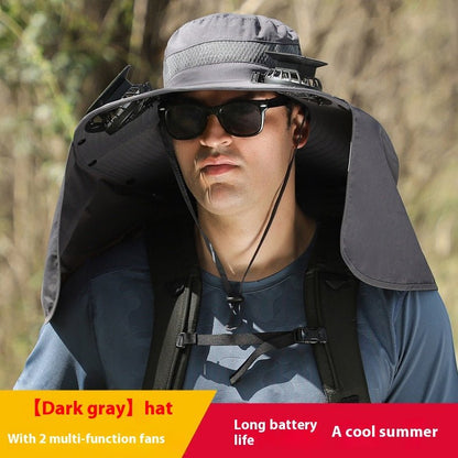 Outdoor Fan Hat Multi-purpose Rechargeable Wind - RALO COLLECTION STUDIO